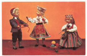 СРСР СССР ^/--/^ Вечерком 1967 Аскинази Борисова Куклы P /--/ 12 ^_^^^ Вечірком 1967 Аскіназі Борисова Ляльки P /--/ 12 - фото фото фото