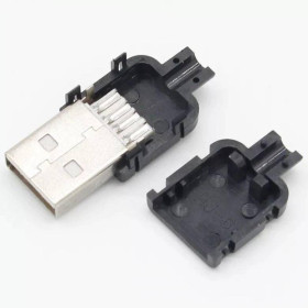 Розетки, вимикачі Розетки, выключатели ^/--/^ Разъём Usb 2.0 разборной, пайка на кабель ^_^^^ Usb 2.0 розбірний, пайка на кабель - фото фото фото