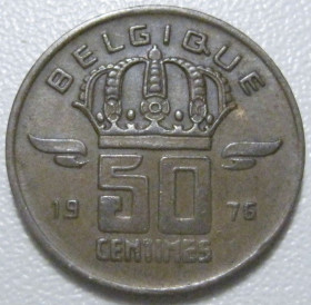 Бельгія Бельгия ^/--/^ Бельгія 50 сантимів 1976 року Belgique 42462 ^_^^^ Бельгия 50 сантимов 1976 года Belgique 42462 - фото фото фото