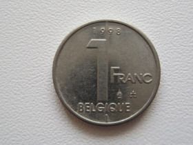 Бельгія Бельгия ^/--/^ Бельгия 1 франк 1998 года BELGIQUE 25446 ^_^^^ Бельгія 1 франк 1998 року BELGIQUE 25446 - фото фото фото