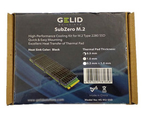 Системи охолодження Системы охлаждения ^/--/^ Охлаждение SSD GELID Solutions M.2 SubZero черный 0,5 мм HS-M /--/ 2-SSD ^_^^^ Охолодження SSD GELID Solutions M.2 SubZero чорний 0,5 мм HS-M /--/ 2-SSD - фото фото фото