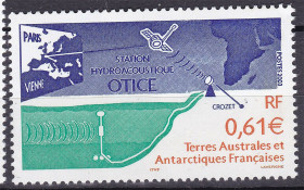 Освоєння космосу Освоение космоса ^/--/^ Космос . ТААФ / TAAF 2003 г  MNH - гидроакустика ^_^^^ Космос . ТААФ / TAAF 2003 р MNH - гідроакустика - фото фото фото