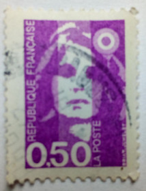 Франція Франция ^/--/^ Франция 1990 Стандарт 0,50, гашеная (I) ^_^^^ Франція 1990 Стандарт 0,50, гашена (I) - фото фото фото