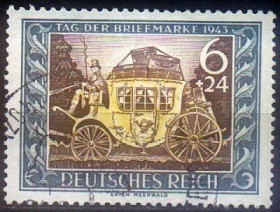 Третій Рейх (-) Третий Рейх (-) ^/--/^ 1943 - Рейх - День марки Mi.828  _гаш ^_^^^ 1943 — Рейх — День марки Mi.828 - фото фото фото