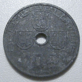 Бельгія Бельгия ^/--/^ Бельгія 10 сантимів 1941 року Belgie - Belgique 42195 ^_^^^ Бельгия 10 сантимов 1941 года Belgie - Belgique 42195 - фото фото фото
