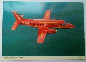 Іноземні Иностранные ^/--/^ Открытка Самолет Air Ecosse Bandeirante 110 P /--/ 2  (Great Britain) ^_^^^ Літак Air Ecosse Bandeirante 110 P /--/ 2 (Great Britain) - фото фото фото
