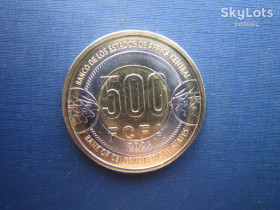 Франки КФА Франки КФА ^/--/^ Монета 500 франков КФА Центральная Африка 2024 триметалл ^_^^^ Монета 500 франків КФА Центральна Африка 2024 триметал - фото фото фото
