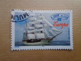 Франція Франция ^/--/^ Франция, 1999, Флот, Корабли - парусники,  гаш. ^_^^^ Франція, 1999, Флот, Кораблі - вітрильники, гаш. - фото фото фото