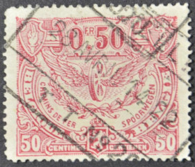 Інше Другое ^/--/^ Бельгия ЖД Железнодорожная Марка 1920 ^_^^^ Бельгія Залізнична Марка 1920 - фото фото фото