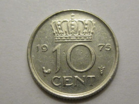 Нідерланди Нидерланды ^/--/^ Нидерланды 10 центов 1975 года 38614 ^_^^^ Нідерланди 10 центів 1975 року 38614 - фото фото фото