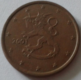 Інше Другое ^/--/^ Финляндия. 5 евроцентов. 2001. ^_^^^ Фінляндія. 5 євроцентів. 2001. - фото фото фото