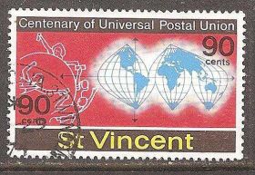 Острівні держави Островные государства ^/--/^ Сент-Винсент 1974  Sc.378 100 лет ВПС гаш. КОНЦОВКА серии ^_^^^ Сент-Вінсент 1974 Sc.378 100 років ВПС гаш. КОНЦОВКА СЕРІЇ - фото фото фото