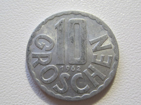 Австрія Австрия ^/--/^ Австрия 10 грошей 1962 года #35357 ^_^^^ Австрія 10 грошей 1962 року #35357 - фото фото фото