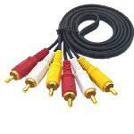Адаптери Адаптеры ^/--/^ Кабель Audio-Video 3 /--/ хRCA (папа)  3 /--/ хRCA (папа), GOLD connector, CU, круглый, Black, 1,5 м, ^_^^^ Кабель Audio-Video 3 /--/ хRCA (папа) &amp;gt; 3 /--/ хRCA (папа), GOLD connector, CU, круглий, Black, 1,5 м, - фото фото фото