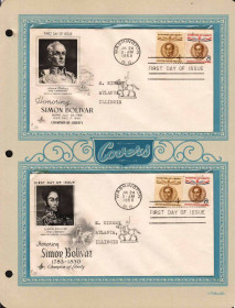 Америка Америка ^/--/^ США / USA  2 /--/ а  ХМК КПД 1958  г - Симон Боливар - ^_^^^ США / USA 2 /--/ а ХМК ККД 1958 р - Симон Болівар - - фото фото фото