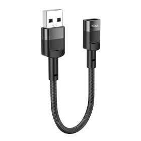 Кабелі Кабели ^/--/^ Переходник плетенный HOCO U /--/ 107 USB-AM to Type C 10 /--/ cm Черный ^_^^^ Перехідник плетений HOCO U /--/ 107 USB-AM to Type C 10 /--/ cm Чорний - фото фото фото