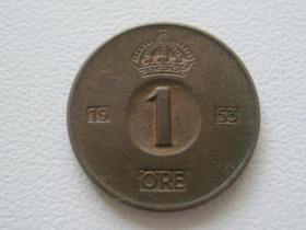 Швеція Швеция ^/--/^ Швеция 1 эре 1953 года 26324 ^_^^^ Швеція 1 ер 1953 26324 - фото фото фото