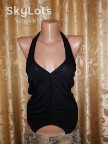Майки Майки ^/--/^ Стильная женская черная трикотажная майка, топ Kate Moss Topshop ^_^^^ Стильна жіноча чорна трикотажна майка, топ Kate Moss Topshop - фото фото фото