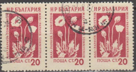 Флора Флора ^/--/^ Болгария Болгарія 1953 флора сцепка ^_^^^ Болгария Болгария 1953 флора сцепка - фото фото фото