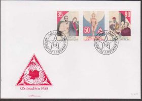 Європа Европа ^/--/^ Лихтенштейн 1988 РОЖДЕСТВО РЕЛИГИЯ ВЕРОИСПОВЕДАНИЕ ХРИСТИАНСКИЙ ПРАЗДНИК ТОРЖЕСТВО КПД Mi.954-956 ^_^^^ Ліхтенштейн 1988 РІЗДЯ РЕЛІГІЯ ВЕРОСПОВІДАННЯ ХРИСТИАНСКИЙ ПРАЗДНИК ТОРЖЕСТВО КПД Mi.954-956 - фото фото фото