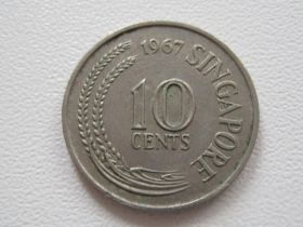 Сінгапур Сингапур ^/--/^ Сингапур 10 центов 1967 года #16162 ^_^^^ Сінгапур 10 центів 1967 року #16162 - фото фото фото