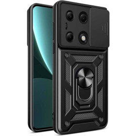 Чохли, бампера Чехлы, бампера ^/--/^ Чохол Fiji Camera Defence для Xiaomi Redmi Note 14 /--/ S бампер із захистом камери та підставкою Black ^_^^^ Чехол Fiji Camera Defence для Xiaomi Redmi Note 14 /--/ S бампер с защитой камеры и подставкой Black - фото фото фото