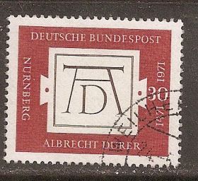 НДР, ФРН ГДР, ФРГ ^/--/^ ФРГ 1971 Sc.1070, Mi.677 used 500 лет со дня рожд. художника Альбрехта Дюрера ^_^^^ ФРН 1971 Sc.1070, Mi.677 used 500 років з дня народження художника Альбрехта Дюрера - фото фото фото