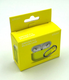 Чохли, бампера Чехлы, бампера ^/--/^ Силиконовый Чехол Apple AirPods PRO с карабином Yellow ^_^^^ Чехол Apple AirPods PRO з карабіном Yellow - фото фото фото