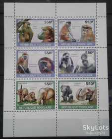 Того Того ^/--/^ Того 2010 фауна Mi 3484-3487, 3479-3480 MNH малый лист ^_^^^ Того 2010 фауна Mi 3484-3487, 3479-3480 MNH малий лист - фото фото фото