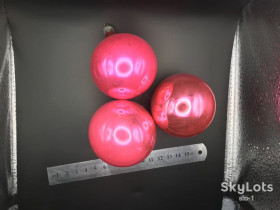 Ялинкові іграшки Ёлочные игрушки ^/--/^ ШАР 3 штуки комплект 60 мм ёлочное украшене игрушка на ёлку С Новым годом СССР ^_^^^ ШАР 3 штуки комплект 60 мм ялинкове прикрашене іграшка на ялинку З Новим роком СРСР - фото фото фото