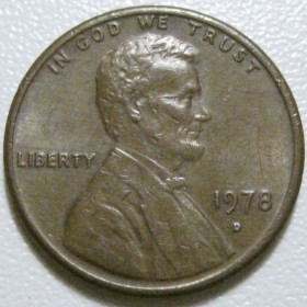 Обігові Обиходные ^/--/^ США 1 цент 1978 року D #40058 ^_^^^ США 1 цент 1978 года D #40058 - фото фото фото