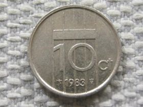 Нідерланди Нидерланды ^/--/^ Нидерланды 10 центов 1983 года #3976 ^_^^^ Нідерланди 10 центів 1983 року #3976 - фото фото фото
