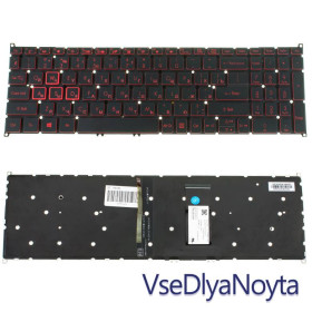 Клавіатури Клавиатуры ^/--/^ Клавиатура для ноутбука ACER (AS: SP /--/ 515-51) rus, black, без фрейма, подсветка клавиш (RED) ^_^^^ Клавіатура для ноутбука ACER (AS: SP /--/ 515-51) rus, black, без фрейму, підсвічування клавіш (RED) - фото фото фото