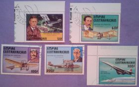 Транспорт Транспорт ^/--/^ Центральноафриканская империя (ЦАИ) 1977 авиация самолеты Mi 501-505 ^_^^^ Центральноафриканська імперія (ЦАІ) 1977 авіація літаки Mi 501-505 - фото фото фото