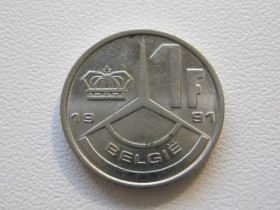 Бельгія Бельгия ^/--/^ Бельгия 1 франк 1991 года BELGI 33062 ^_^^^ Бельгія 1 франк 1991 року BELGI 33062 - фото фото фото