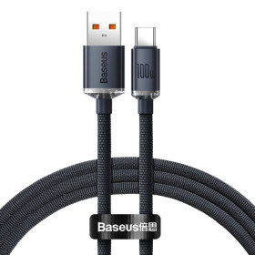 Кабелі Кабели ^/--/^ Кабель Baseus Crystal Shine USB 2.0 to Type-C 100 /--/ W 1.2 /--/ M Черный (CAJY /--/ 000401) ^_^^^ Кабель Baseus Crystal Shine USB 2.0 to Type-C 100 /--/ W 1.2 /--/ M Чорний (CAJY /--/ 000401) - фото фото фото