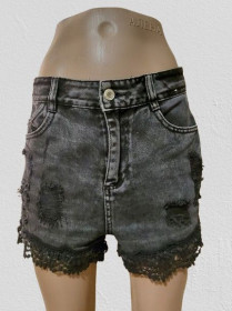 Шорти Шорты ^/--/^ Стильные женские короткие джинсовые шорты с кружевом Denim Co ^_^^^ Стильні жіночі короткі джинсові шорти з мережевим Denim Co - фото фото фото