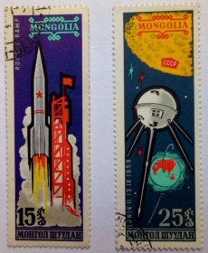 Монголія Монголия ^/--/^ Монголия 1963 Космические полеты, гашеные (I) ^_^^^ Монголія 1963 Космічні польоти, гашені (I) - фото фото фото