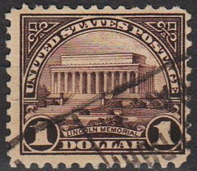 Північна Америка Северная Америка ^/--/^ 1922 - США - Меморіал Лінкольна 1 Mi.283 _гаш ^_^^^ 1922 — США — Мемориал Линкольна 1 Mi.283 - фото фото фото