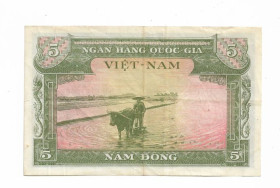 В'єтнам Вьетнам ^/--/^ VIETNAM South Вьетнам Южный 5 донгов 1955 ^_^^^ VIETNAM South В'єтнам Південний 5 донгів 1955 - фото фото фото