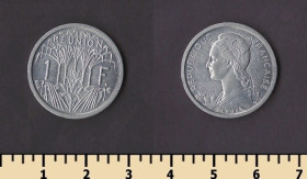 Реюньон Реюньон ^/--/^ Реюньон остров 1 франк 1964 ^_^^^ Реюньйон острів 1 франк 1964 - фото фото фото