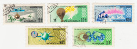 Монголія Монголия ^/--/^ Монголия 1965 г. № 378‑382 гашеная серия ^_^^^ Монголія 1965 р. No 378‐382 гашена серія - фото фото фото
