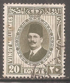 Єгипет Египет ^/--/^ Египет 1927 Sc.142 гаш. оливковый оттенок ^_^^^ Єгипет 1927 Sc.142 гаш. оливковий відтінок - фото фото фото