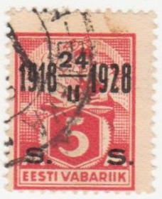 Балтійські країни Балтийские страны ^/--/^ Эстония  1928 г № 102 гашеная ^_^^^ Естонія 1928 р. No 102 гашена - фото фото фото