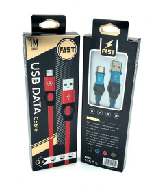 Кабелі Кабели ^/--/^ USB кабель / Дата кабель Fast Charge TC-102 black-box Type C Blue - фото фото фото
