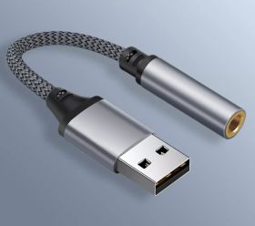 Кабелі та перехідники Кабели и переходники ^/--/^ Внешняя USB звуковая карта 3.5 мм для ПК и ноутбука с поддержкой микрофона ^_^^^ Зовнішня USB звукова карта 3.5 мм для ПК і ноутбука з підтримкою мікрофона - фото фото фото