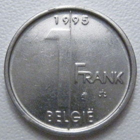 Бельгія Бельгия ^/--/^ Бельгія 1 франк 1995 року Belgie 42807 ^_^^^ Бельгия 1 франк 1995 года Belgie 42807 - фото фото фото