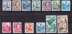 НДР, ФРН ГДР, ФРГ ^/--/^ ZM  Германия  1947 г * - без клея ^_^^^ ZM Німеччина 1947 р * - без клею - фото фото фото