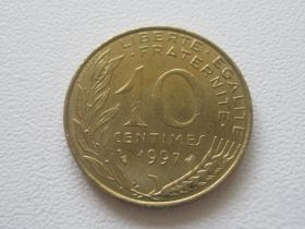 Франція Франция ^/--/^ Франция 10 сантимов 1997 года 26612 ^_^^^ Франція 10 сантимів 1997 року 26612 - фото фото фото