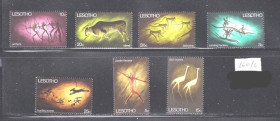 Фауна Фауна ^/--/^ Фауна .  Лесото 1968 г  MNH - наскальные рисунки ^_^^^ Лісото 1968 MNH - наскальні малюнки - фото фото фото
